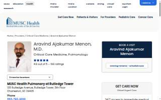 Aravind Ajakumar Menon, MD of Mt Pleasant website