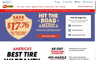 Les Schwab Tire Center of Sanger website