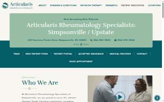 Articularis Rheumatology Specialists Simpsonville website