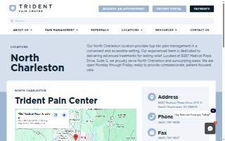 Trident Pain Center North Charleston website