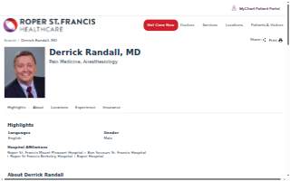 Derrick Randall, MD website