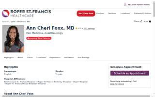 Ann Cheri Foxx Leach, MD of Mt Pleasant website