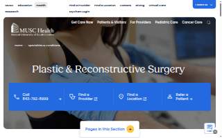 MUSC Plastic & Reconstructive Surgery website