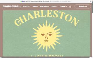 Charleston Lash & Brow website