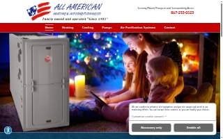 All American HVAC Co website