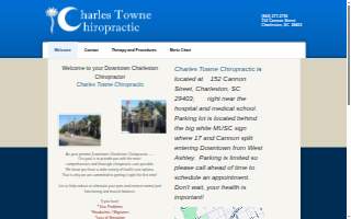 Charles Towne Chiropractic website