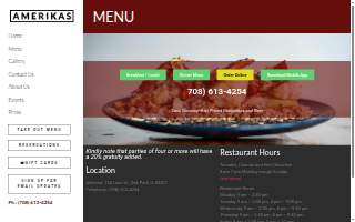 Amerikas Restaurant website