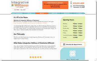 Integrative Wellness of Charleston website