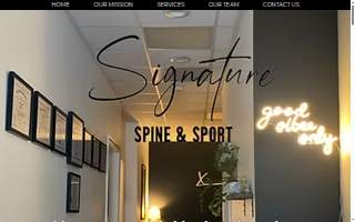 Signature Spine and Sport - Mt Pleasant website