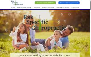 Rak Specific Chiropractic Clinic website