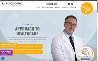 B.L. Black Clinic of Chiropractic website