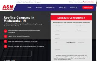 A&M Home Services website