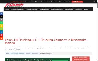 Chuck Hill Trucking LLC website
