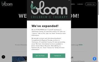 Bloom Children's Therapy of Mt Pleasant website