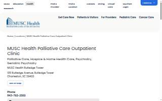 MUSC Health Palliative Care Outpatient Clinic website