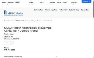 MUSC Health Nephrology at Dialysis Clinic, Inc. - James Island website