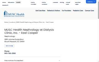 MUSC Health Nephrology at Dialysis Clinic, Inc. - East Cooper website