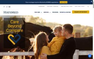 HaysMed Convenient Care Clinic website