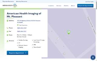 American Health Imaging Mt. Pleasant website