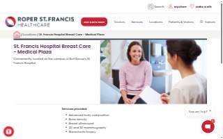 St. Francis Hospital Breast Care - Medical Plaza website