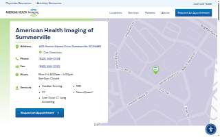 American Health Imaging Summerville website