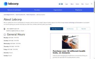 Labcorp of North Charleston website