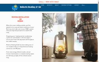 Roberts Heating and Cooling website