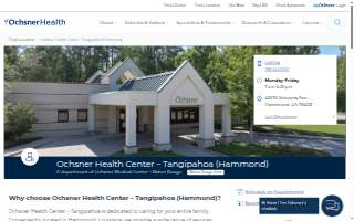 Ochsner Health Center - Tangipahoa website