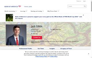 Bank of America Private Client Advisor John Gibbs website