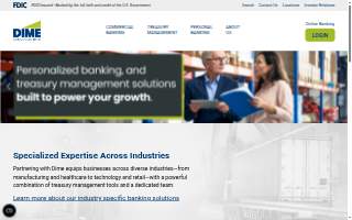 Dime Community Bank of North Valley Stream website