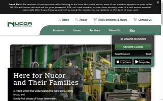 Nucor Steel Credit Union website
