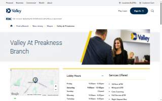 Valley Bank of Wayne website