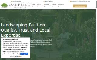 Oakfield Landscaping website
