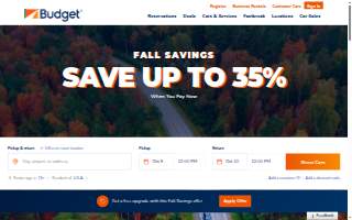 Budget Automotive Sales & Services website