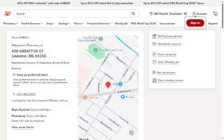 Walgreens of Lewiston website