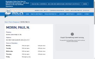 Morin Chiropractic PA website