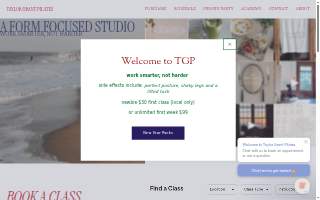 Taylor Grant Pilates - Downtown website