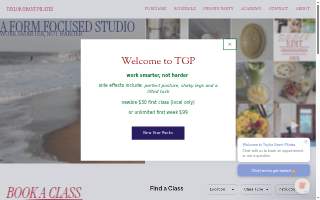 Taylor Grant Pilates - Cigar Factory website