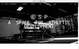 Ethos Sports Performance website