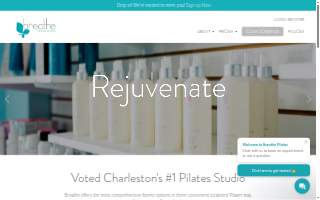 Breathe Pilates Mount Pleasant website