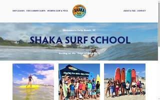 Shaka Surf School website