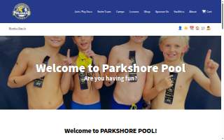 Parkshore Pool website