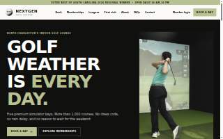 NextGen Golf Lounge website