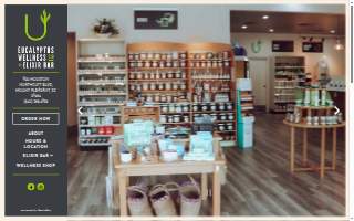 Eucalyptus Wellness and Elixir Bar website
