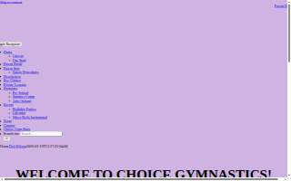 Choice Gymnastics website