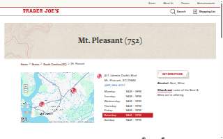 Trader Joe's of Mt Pleasant website