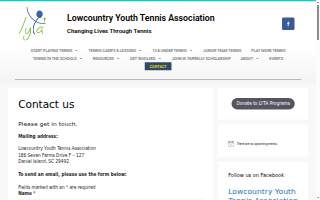 Lowcountry Youth Tennis Association website