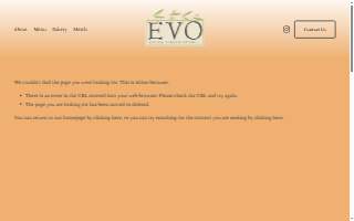 EVO Craft Bakery website