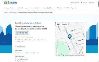 Freeway Insurance of Goose Creek website