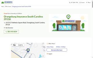 Acceptance Insurance of North Charleston website